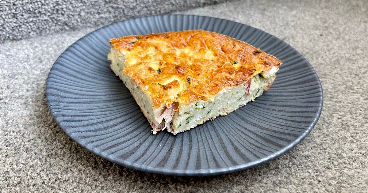 Crustless Courgette and Cheese and Herb Quiche Recipe | Samsung Food App