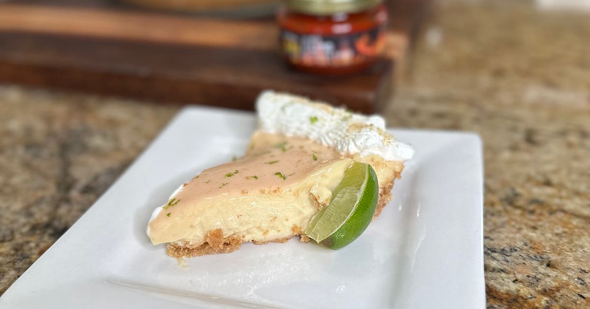 KEY LIME PIE WITH RED LIMO GLAZE Recipe | Samsung Food App