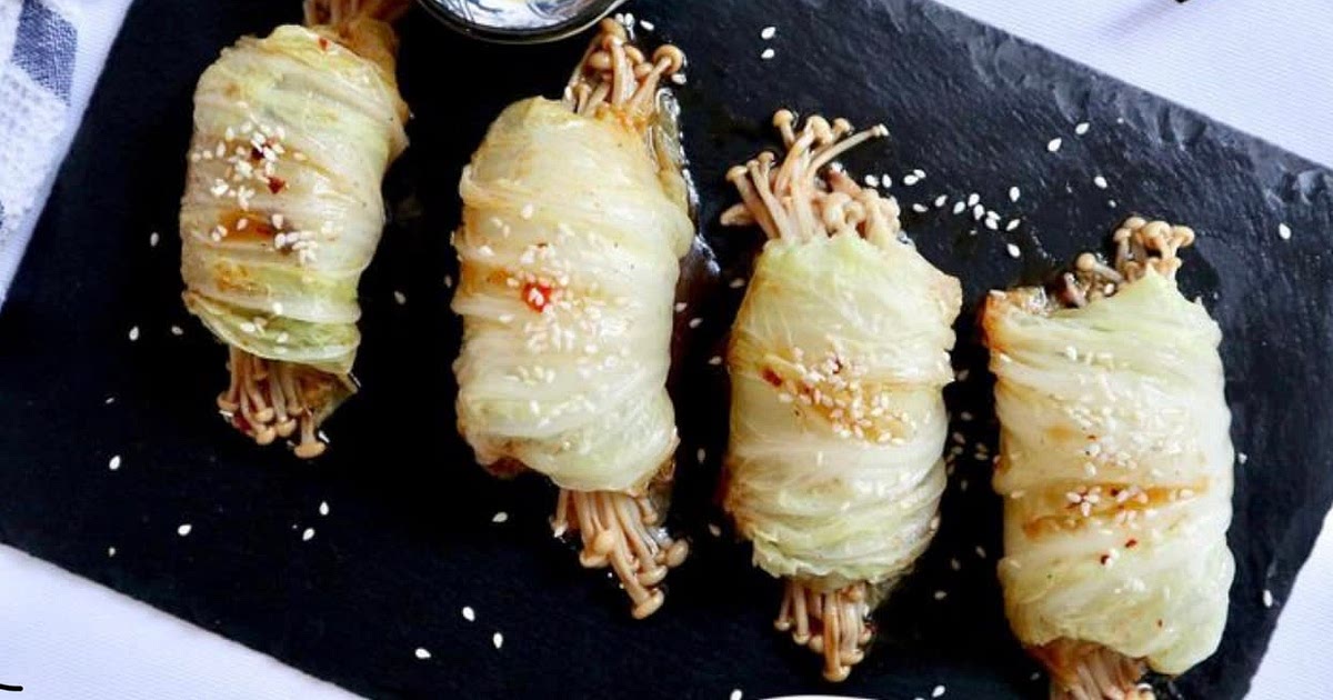 Enoki mushroom Cabbage rolls Recipe | Samsung Food App