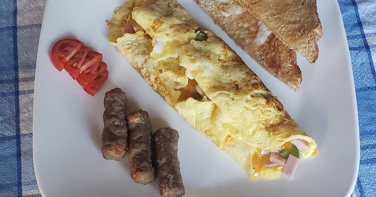 Omelet with Ham and Green Bell Pepper Recipe | Samsung Food App