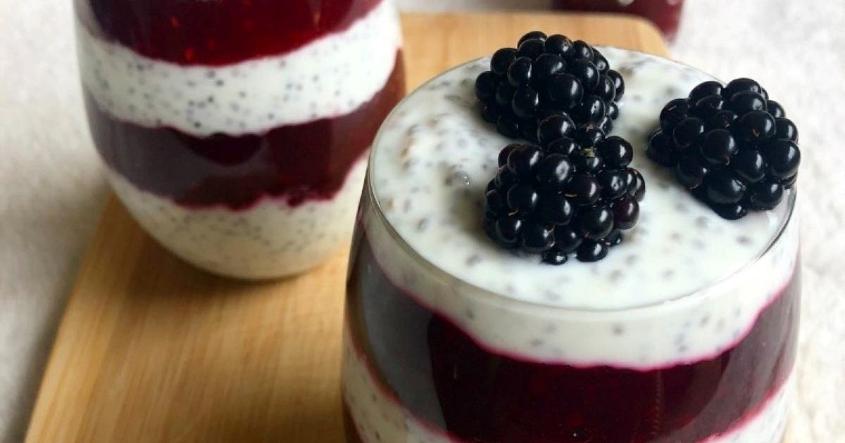 Overnight Chia Pudding with Blackberry Jam Recipe | Samsung Food App