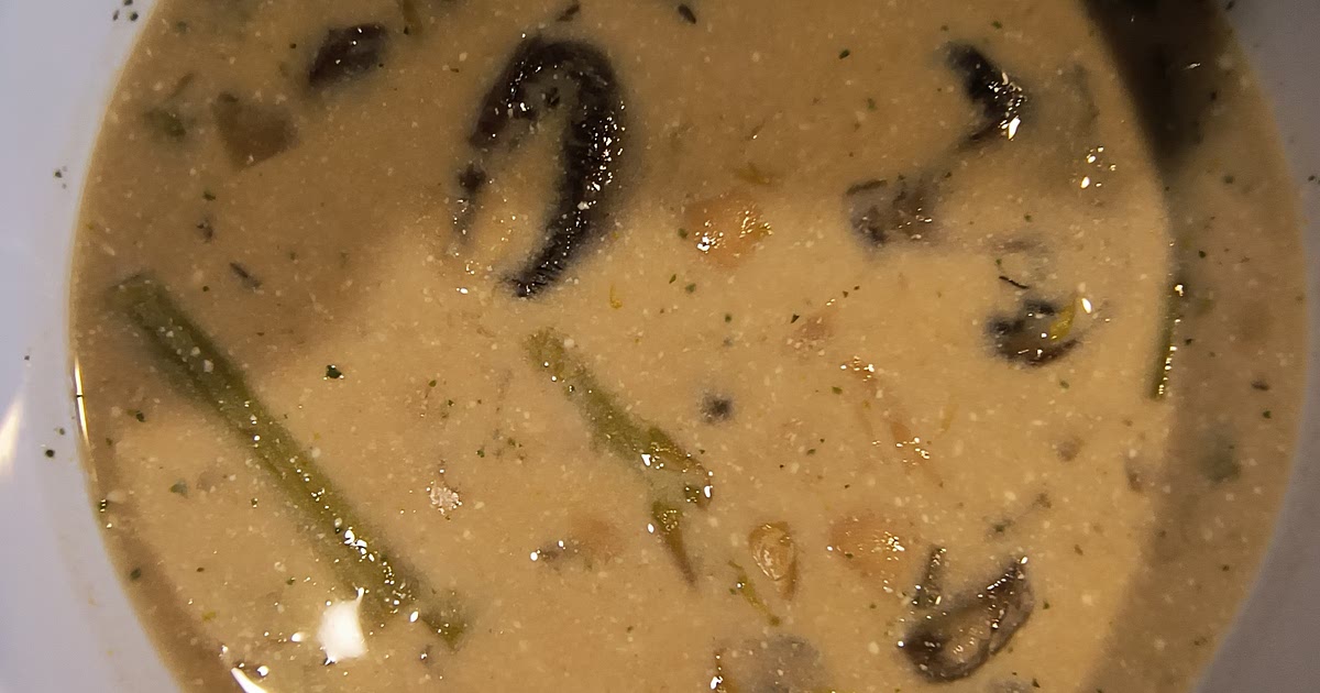 Creamy White Bean Soup with Mushrooms and Asparagus Recipe | Samsung Food App
