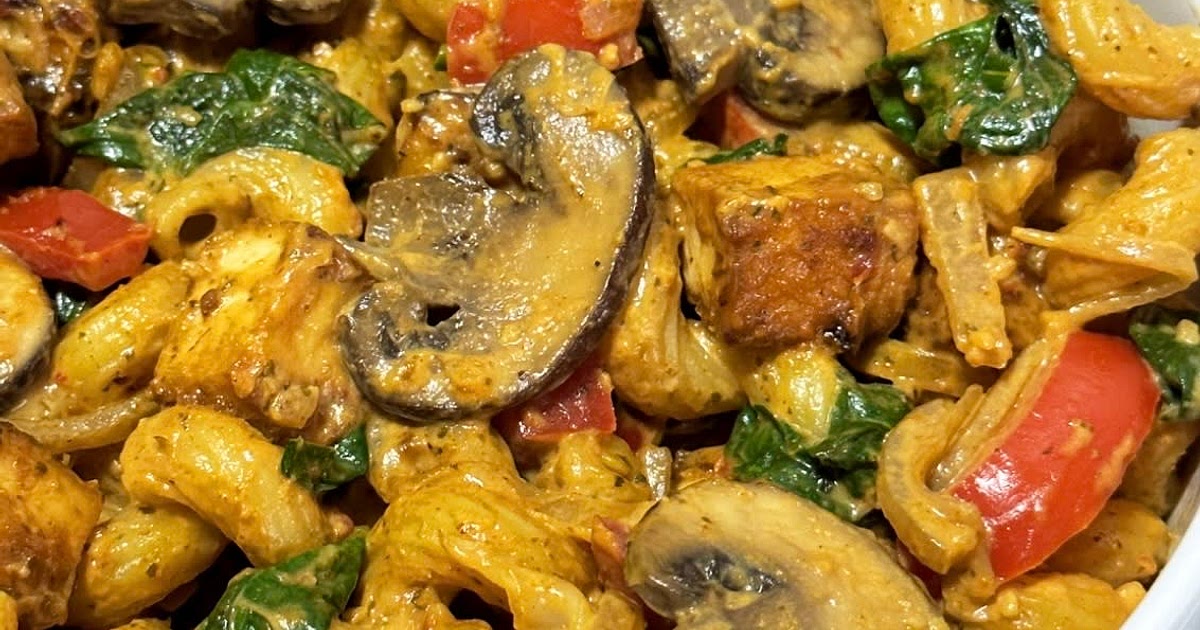 Vegan Creamy Fajita Cavatappi Recipe | Samsung Food App