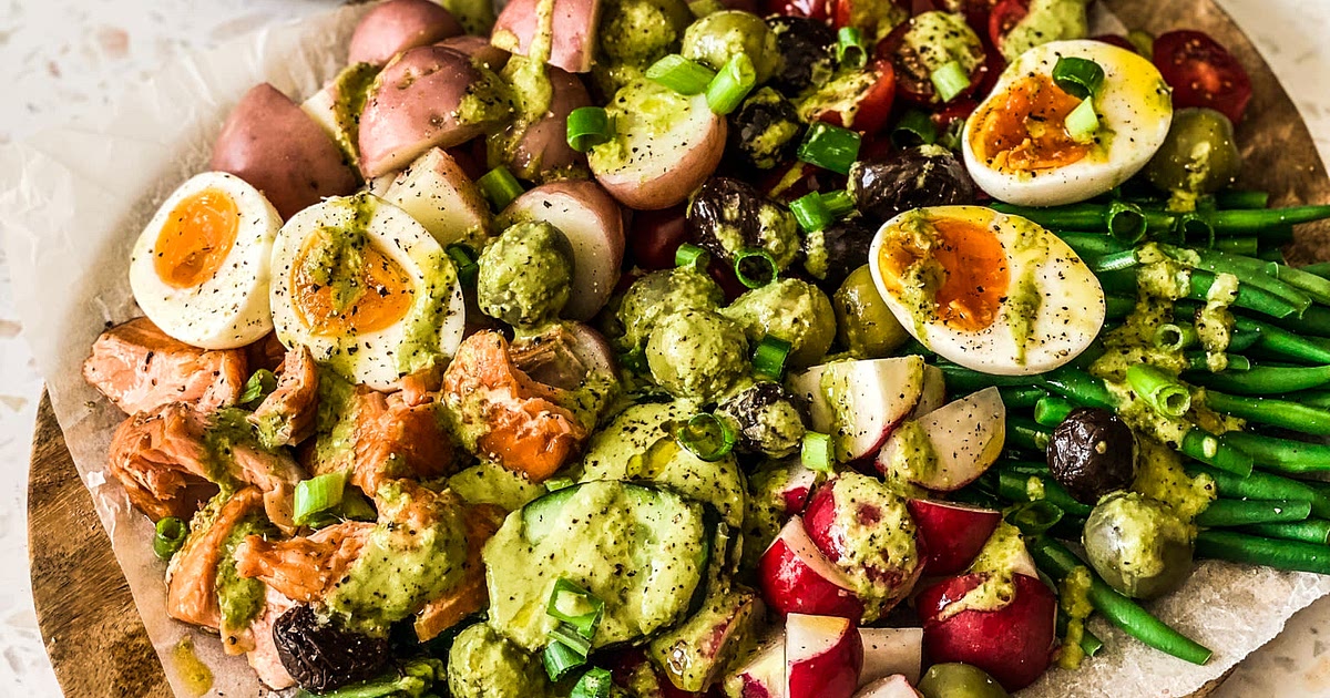 Salmon Nicoise Salad Recipe | Samsung Food App