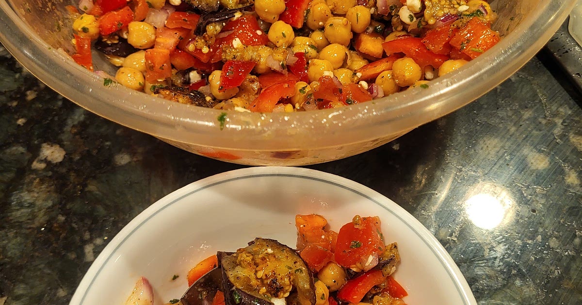 Grilled Eggplant and Chickpea Salad Recipe | Samsung Food App