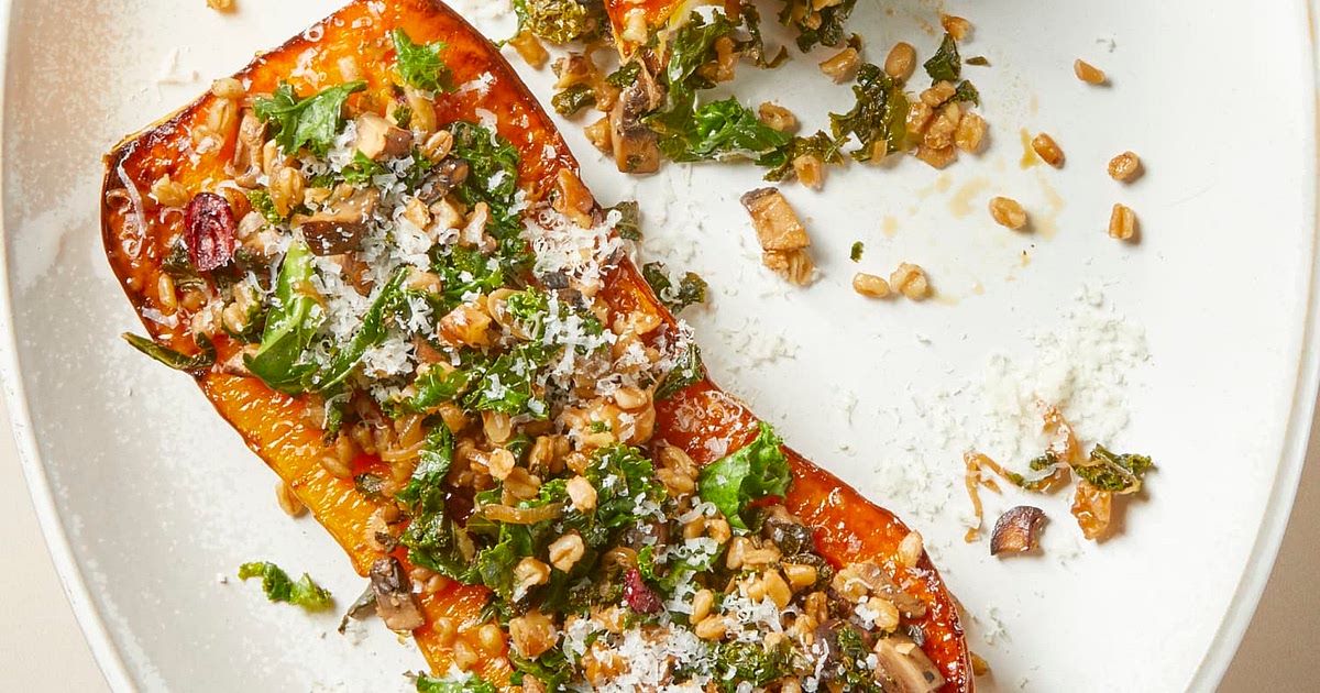 Stuffed Butternut Squash Recipe | Samsung Food App