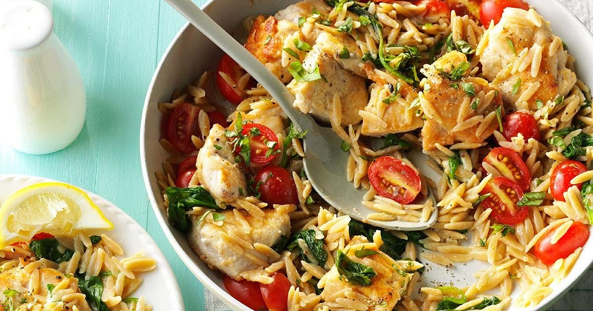 Lemon Chicken with Orzo Recipe | Samsung Food App