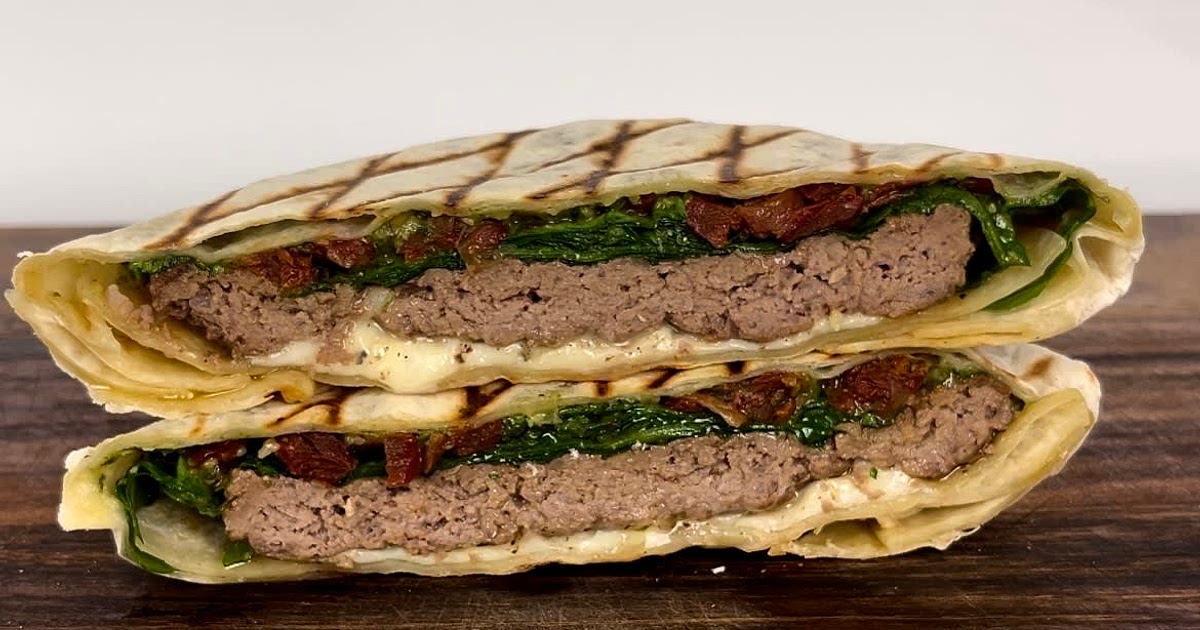 Mediterranean burger wrap Recipe | Samsung Food App