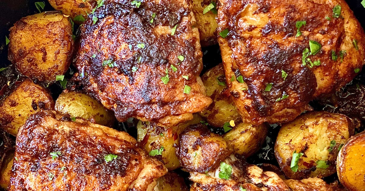 Anchovy Butter Chicken and Potatoes Recipe | Samsung Food App