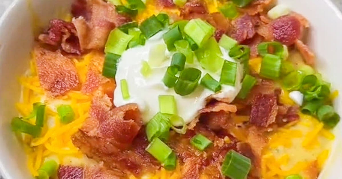 Crock Pot Loaded Baked Potato Soup Recipe | Samsung Food App