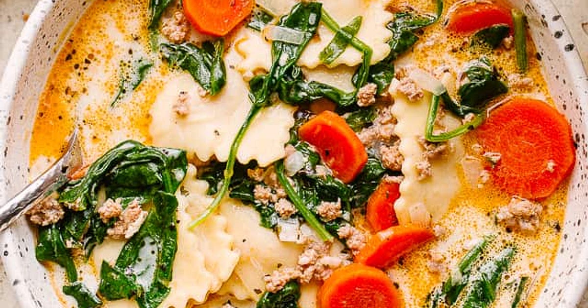 Creamy Ravioli Soup Recipe | Samsung Food App