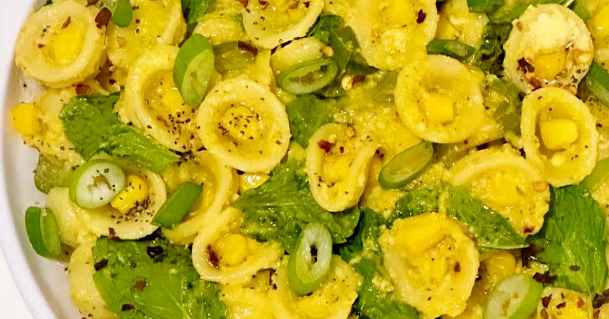 Orecchiette in Sweet Corn Purée with Lemon, Mint and Parmesan Recipe | Samsung Food App