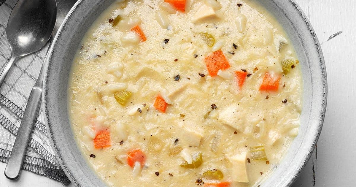 Creamy Chicken Rice Soup Recipe | Samsung Food App