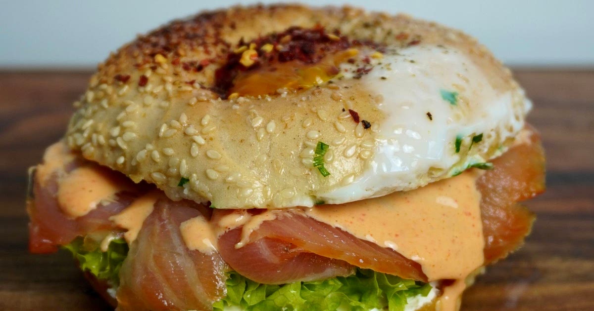 Salmon egg in a Bagel Recipe | Samsung Food App