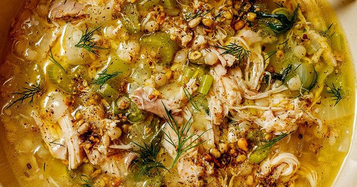 Lemon Chicken Couscous Soup Recipe | Samsung Food App