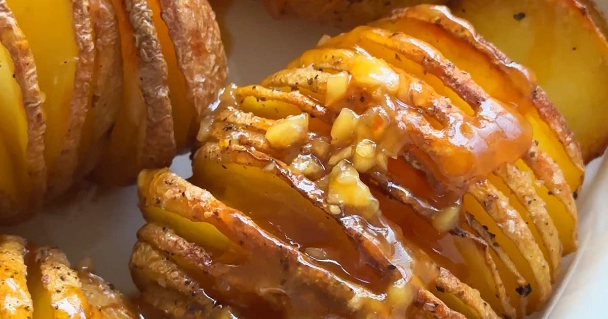 Miso Honey Hasselback Potatoes Recipe | Samsung Food App