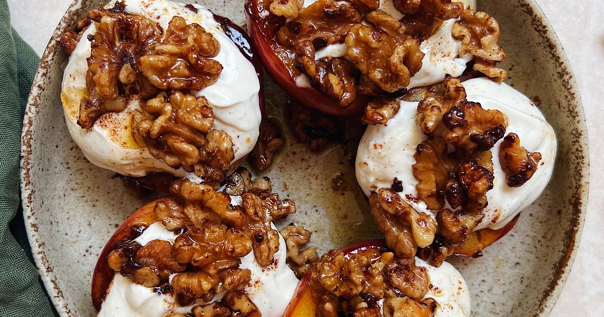 Cinnamon Grilled Nectarines With Whipped Ricotta And Toasted Walnuts Recipe | Samsung Food App