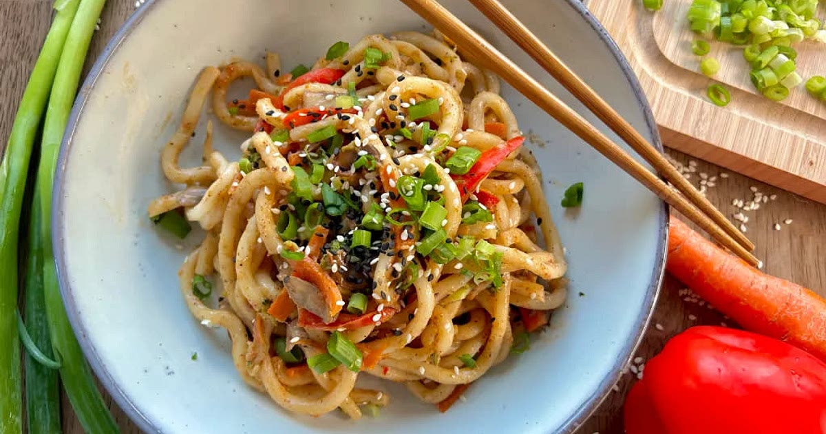 Stir Fried Udon Noodles (With Almond Butter) Recipe | Samsung Food App