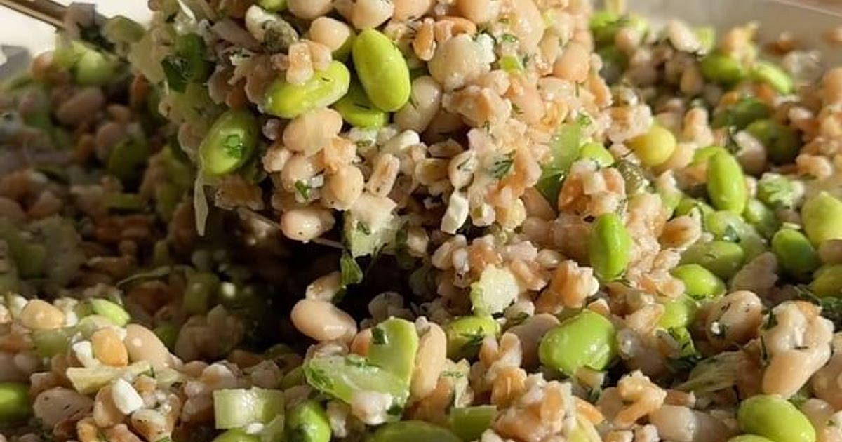 Beans + Farro Salad Recipe | Samsung Food App