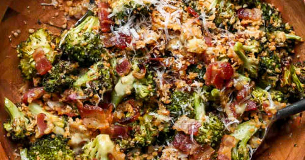 Roasted Broccoli Salad with Miso-Caesar Dressing Recipe | Samsung Food App