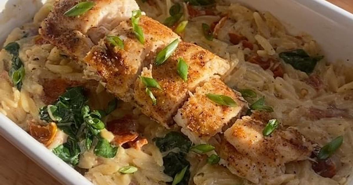Single Serve Sun-Dried Tomato, Spinach, and Chicken Orzo Recipe | Samsung Food App