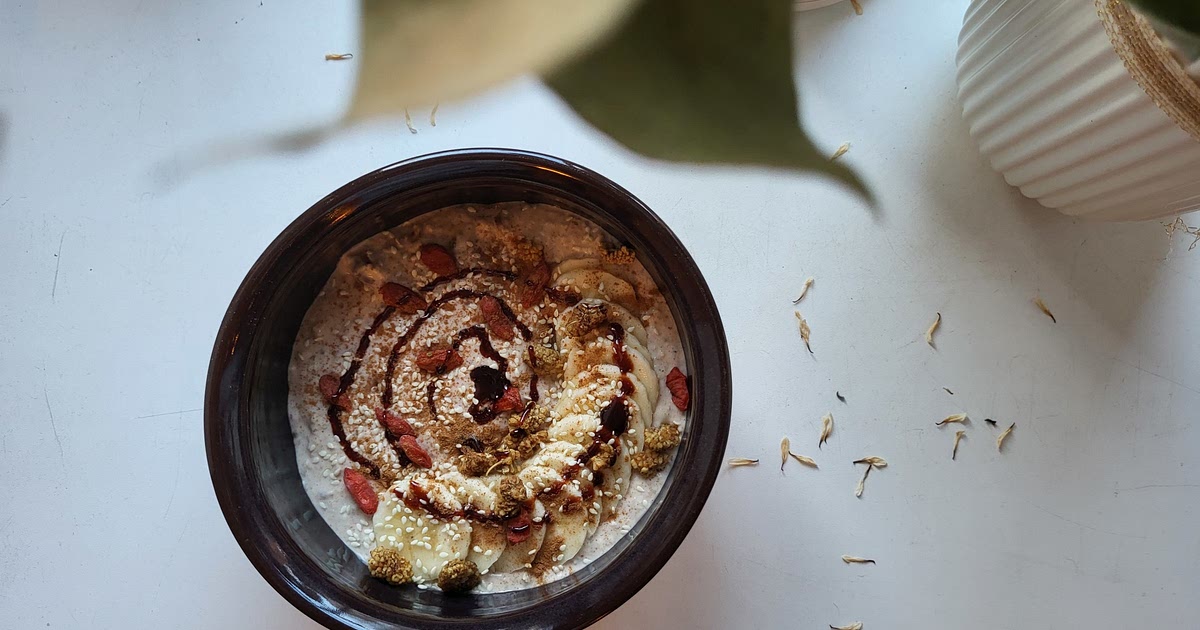 Sticky tahini-date banana overnight oats Recipe | Samsung Food App