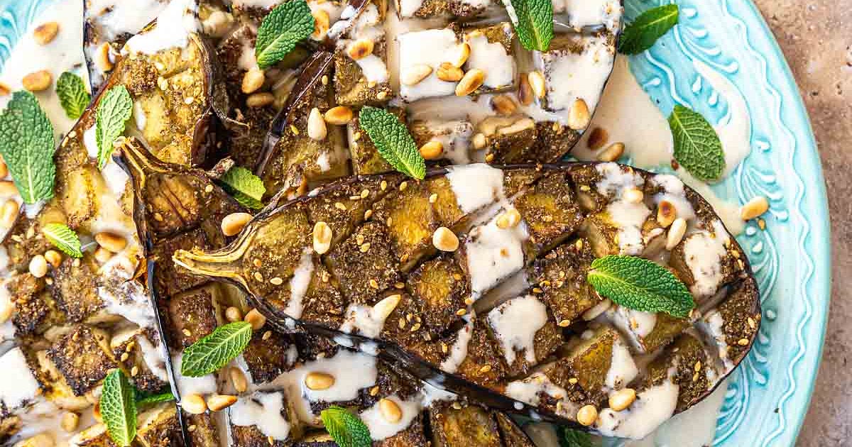 Roasted Eggplant with Tahini Sauce Recipe | Samsung Food App
