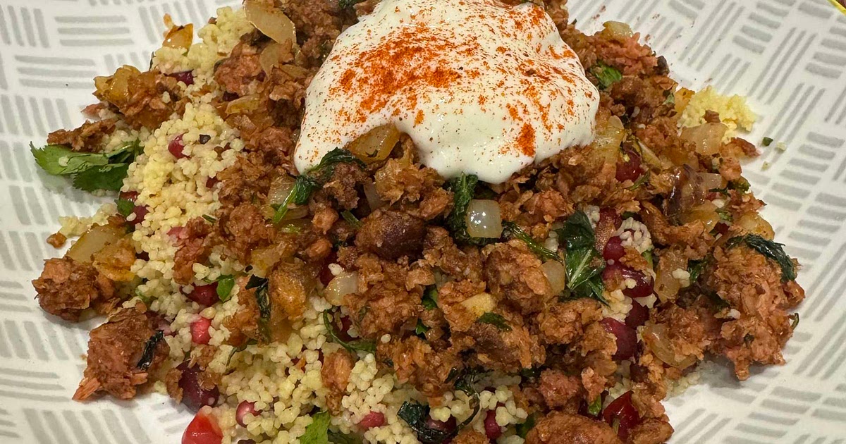 ‘Lamb’ with pomegranate and couscous salad Recipe | Samsung Food App