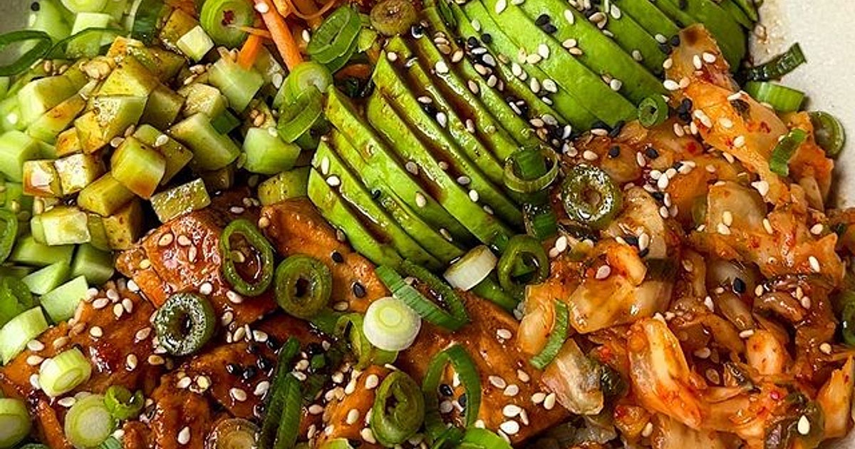 Marinated salmon bowl Recipe | Samsung Food App
