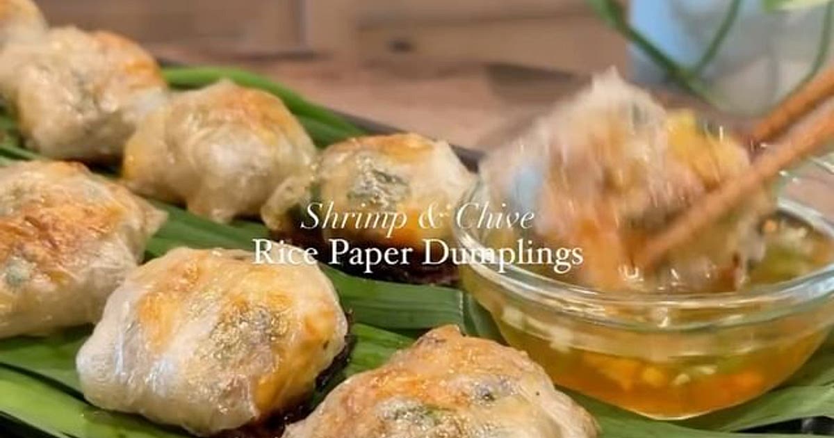 Healthy Shrimp and Chive Rice Paper Dumplings 🥟✨ Recipe | Samsung Food App