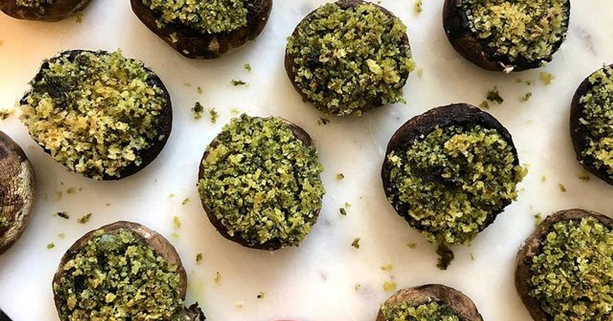Pesto stuffed mushrooms Recipe | Samsung Food App
