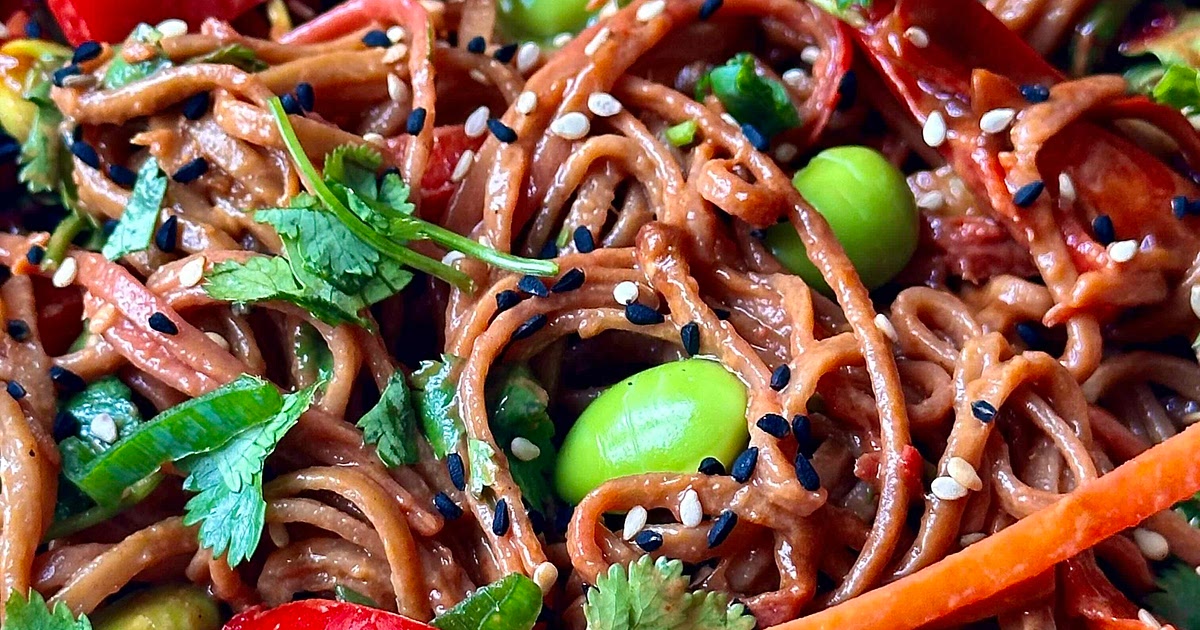 Soba Noodle Salad with Peanut Ginger and Lime Dressing Recipe | Samsung Food App