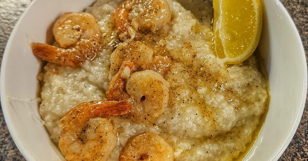 Lemon-Garlic Shrimp and Grits Recipe | Samsung Food App