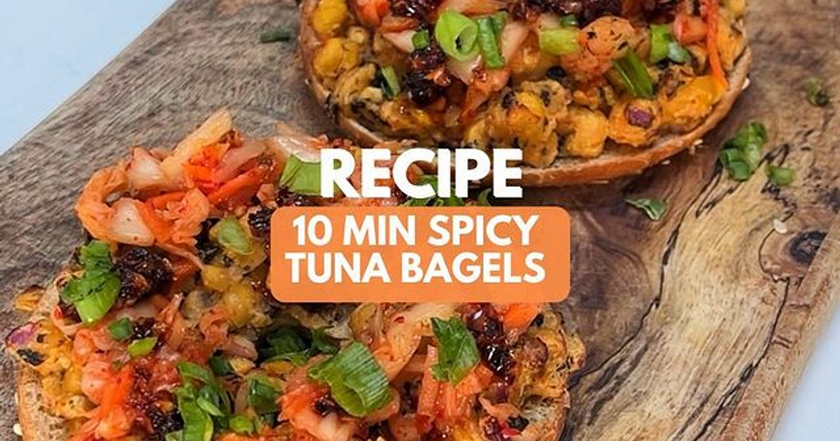 10 MIN VEGAN LUNCH - SPICY ‘TUNA’ BAGEL 🥯 Recipe | Samsung Food App