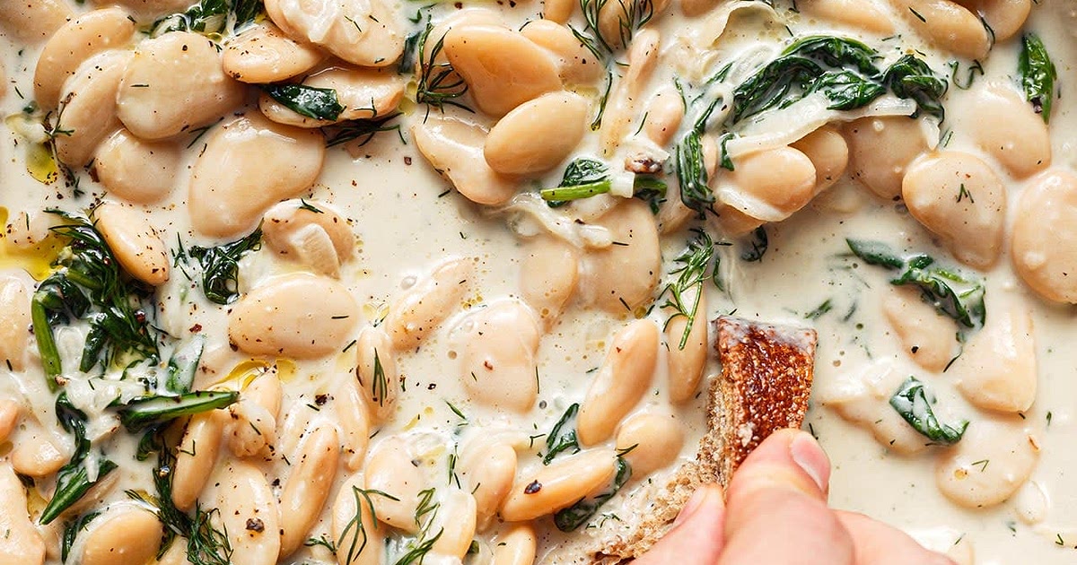 Creamy Miso Butter Beans and Mushrooms Recipe | Samsung Food App