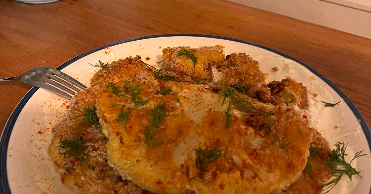 Cauliflower with Yogurt Sauce and Crispy Caramelized Onion Recipe | Samsung Food App