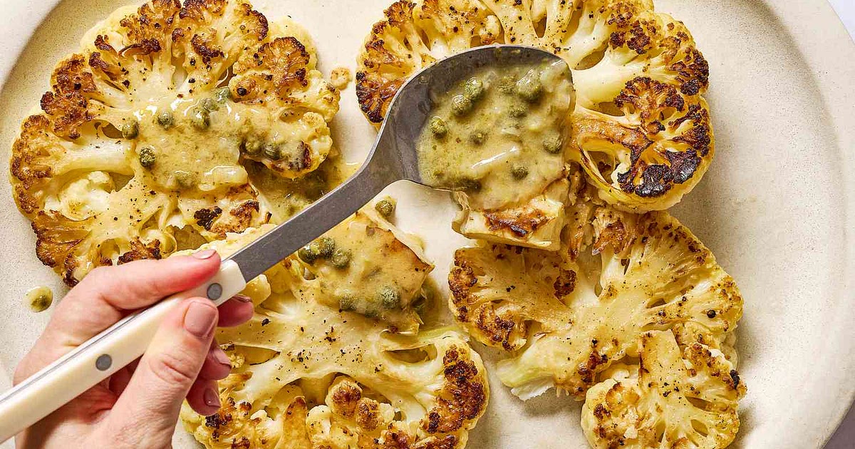 Cauliflower Steaks Piccata Is Perfect for Meatless Mondays Recipe | Samsung Food App