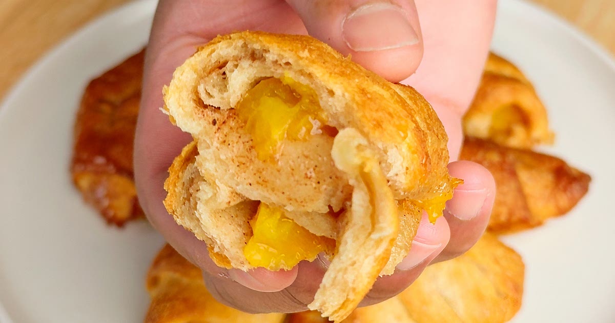 Air Fryer Peach Cobbler Croissant Rolls Recipe | Samsung Food App
