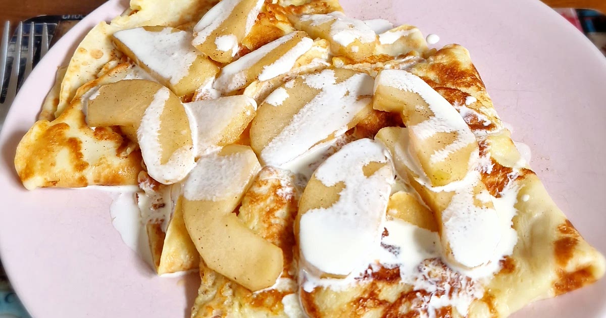 Pancakes with cinnamon apples & cream Recipe | Samsung Food App