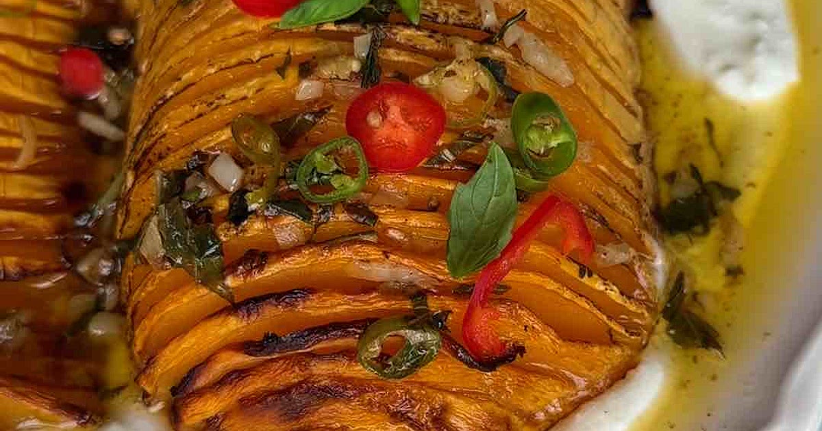 Hassleback Butternut Squash Recipe | Samsung Food App