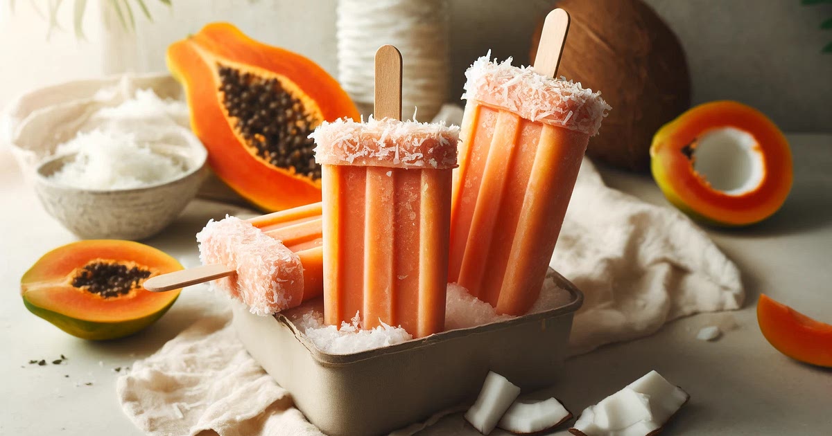 Coconut Papaya Popsicles Recipe | Samsung Food App