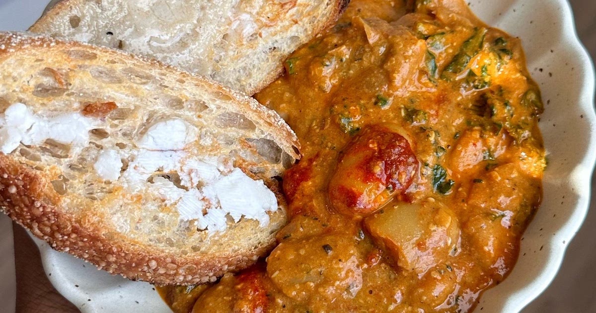 Creamy Harissa Butter Beans — Sweet Greens Vegan Recipe | Samsung Food App