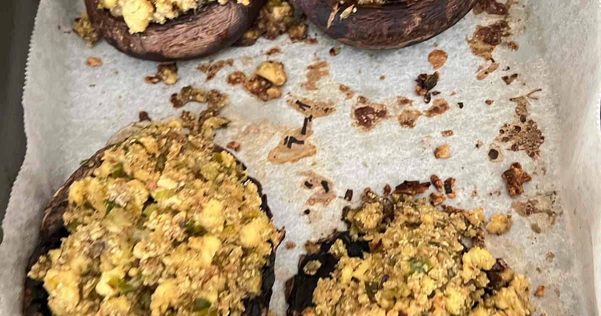 Vegan Stuffed Portobello Mushrooms Recipe | Samsung Food App