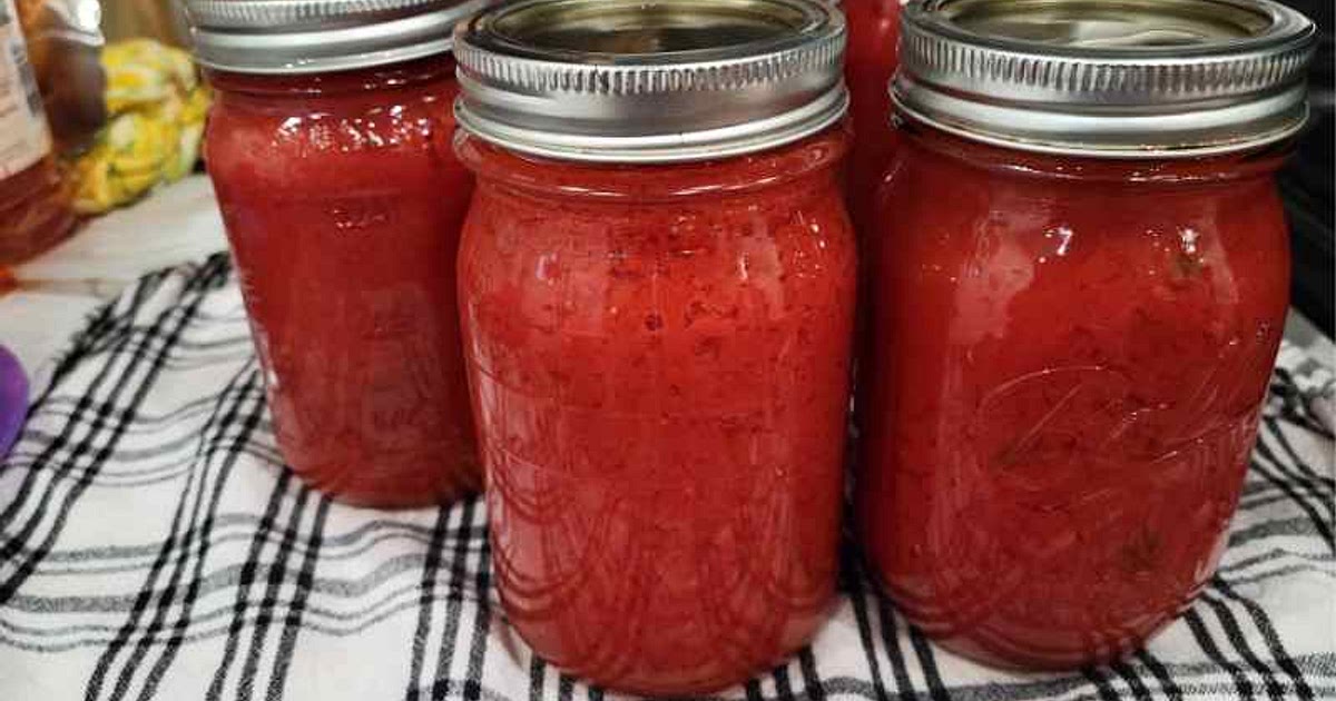Canning Garlic Basil Tomato Sauce Recipe | Samsung Food App