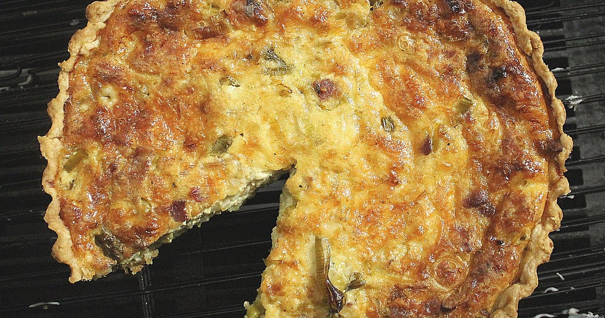 Leek and Asparagus Quiche with Bacon and Gruyère Recipe | Samsung Food App