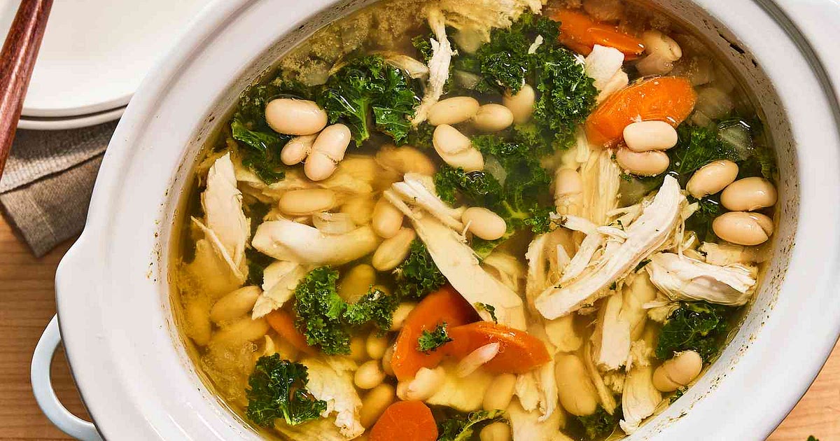 Slow-Cooker Chicken & White Bean Stew Recipe | Samsung Food App