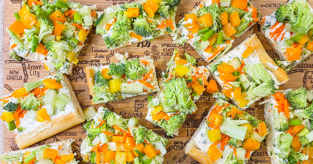 Crescent Dough Veggie Pizza Appetizer Recipe | Samsung Food App