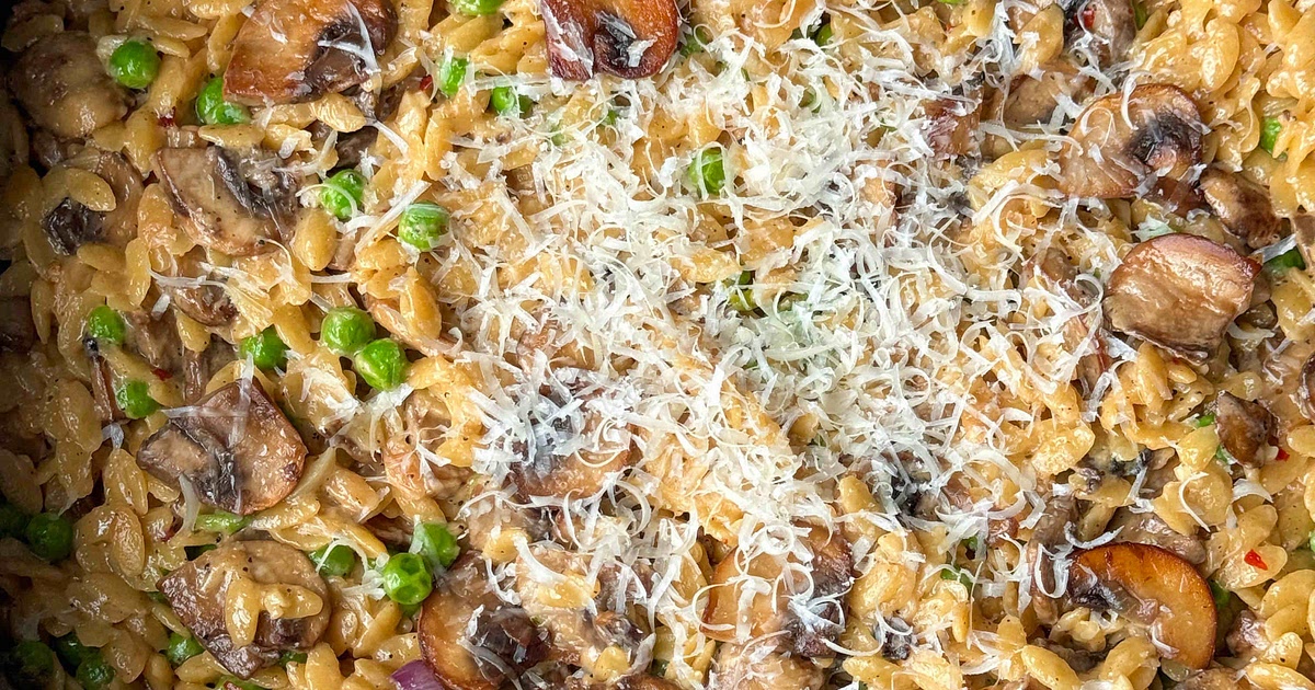 Creamy Mushroom Orzo Recipe | Samsung Food App