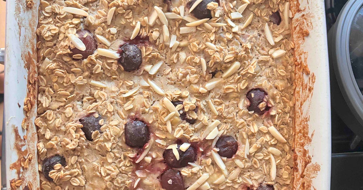 Cherry Bakewell baked oats🍒 Recipe | Samsung Food App