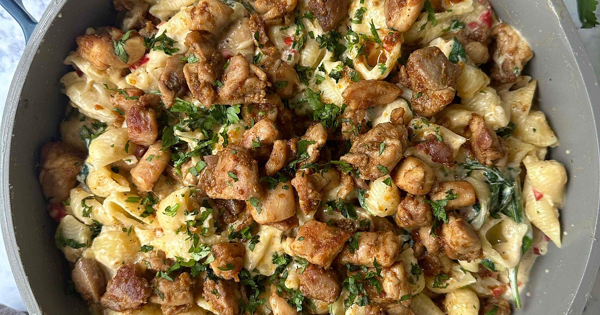 Creamy Chicken Cheese Pasta Recipe | Samsung Food App
